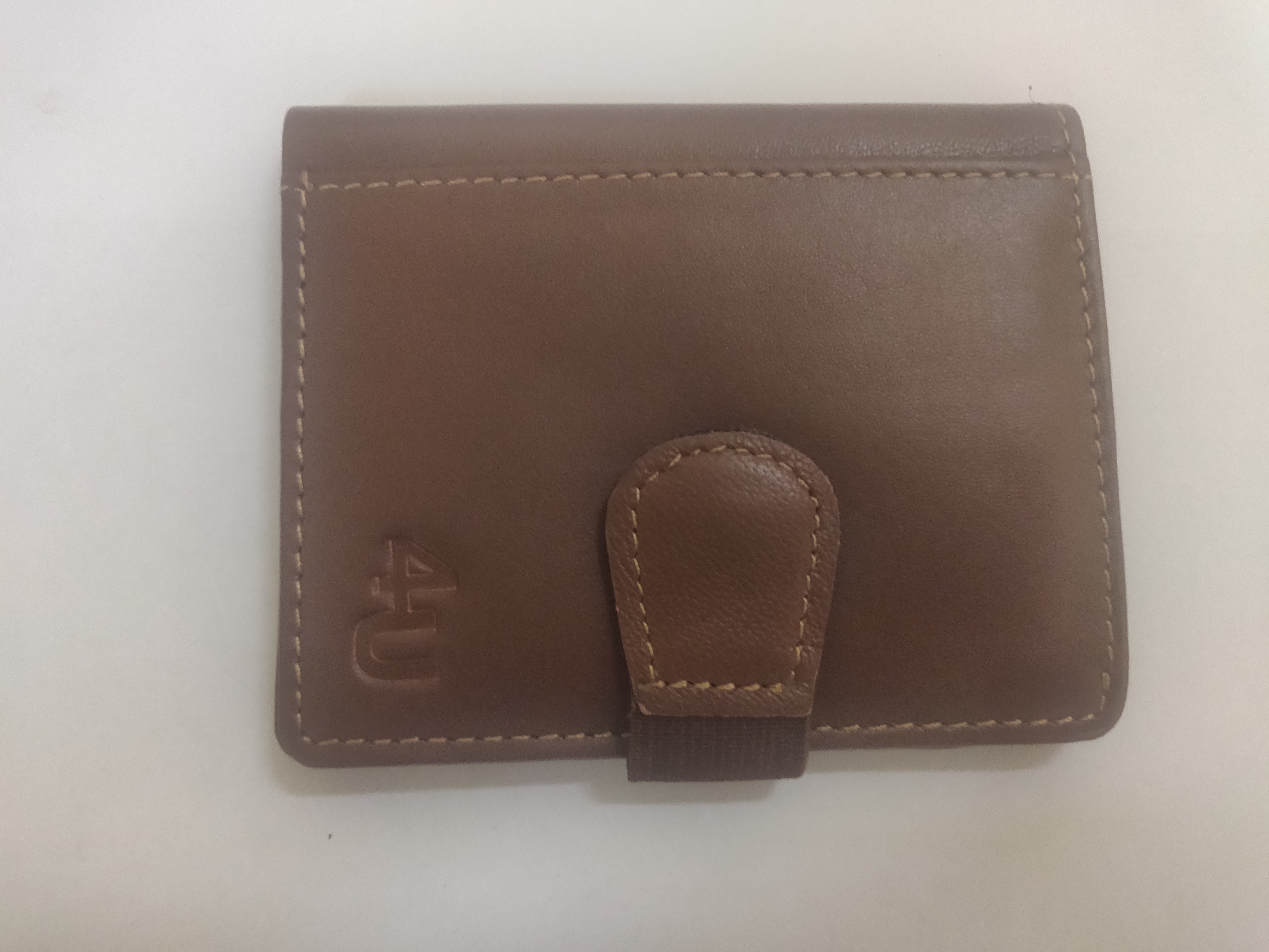 4U Men's brown pure leather wallet